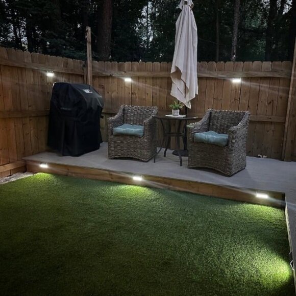 Solar Outdoor Deck Lights: 10Pack 30LED Fence Solar Step Outside Lights - Picture 2 of 2